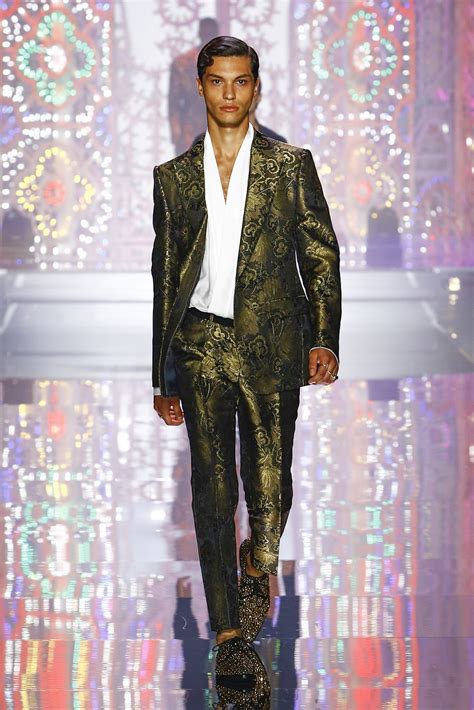 male model dolce gabbana k|Dolce & Gabbana runway line suits.